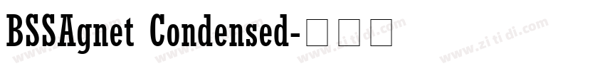 BSSAgnet Condensed字体转换